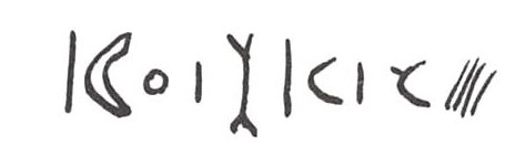 inscription of siglum WH 3869