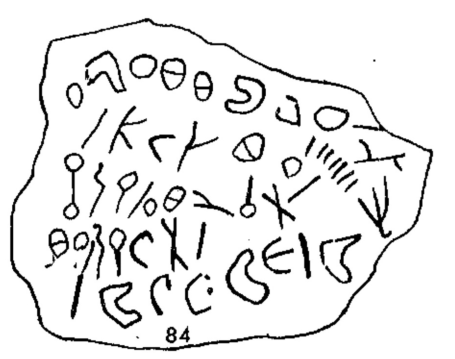 inscription of siglum WTI 84